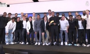 生涯首次获奖!姆巴佩领取24-25赛季欧洲金靴,皇马全队到场支持